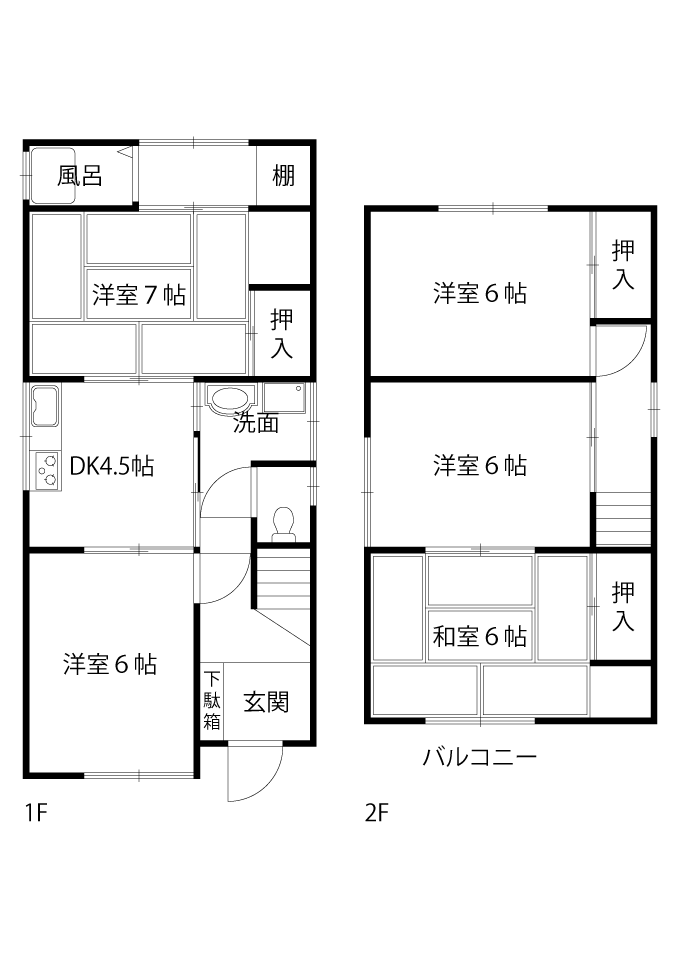 古市貸家ー図面